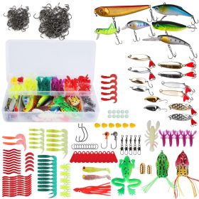 375Pcs Fishing Baits and Tackle Box
