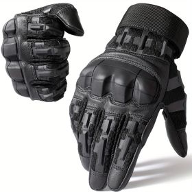 Tactical Gloves - Touch Screen, Non-Slip, Full Finger Protection for Shooting Range (Color: Black, size: XL)
