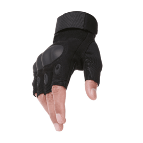 Tactical Hard Knuckle Fingerless Gloves For Hunting, Shooting, Paintball & Range (Color: Black, size: XL)