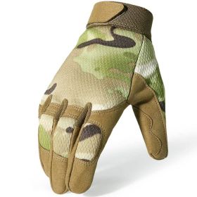 Tactical Military; Army Camo, Outdoor - Shooting Range, Hunting & Climbing Sport Gloves (Color: A9 Multicam, size: S)