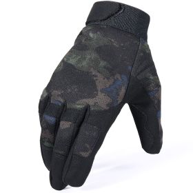 Tactical Military; Army Camo, Outdoor - Shooting Range, Hunting & Climbing Sport Gloves (Color: A9 CamoBlack, size: XL)