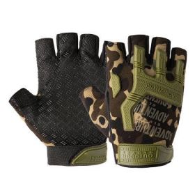 Outdoor Army Tactical/Range Shooting Combat & Riding Anti-Slip Half / Full Finger Gloves (Color: Camo, size: XL)