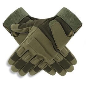Tactical Military Combat Gloves w/ Soft Padding, Hard Knuckle Gloves for Men - Hunting, Shooting, Hiking, Camping, & Motorcycle (Color: Green, size: X-Large)
