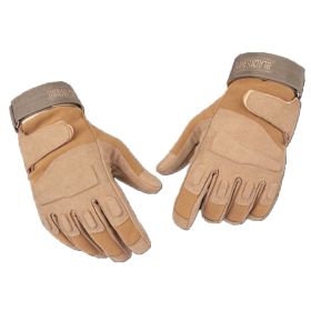 Tactical Military Combat Gloves w/ Soft Padding, Hard Knuckle Gloves for Men - Hunting, Shooting, Hiking, Camping, & Motorcycle (Color: Brown, size: X-Large)